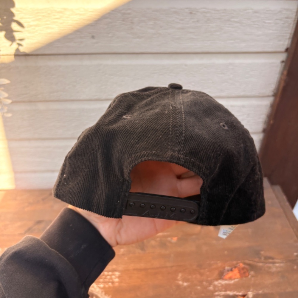 vintage UNGAVA BAY OUTFITTERS hunting corduroy hat trucker snapback black - Picture 3 of 4